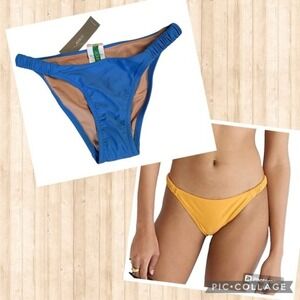 J. Crew Scrunchie-Strap Full-Coverage Bikini Bottom– Sunset Blue, Size‎ XXS